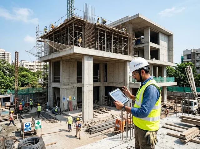 Illustrative residential construction site